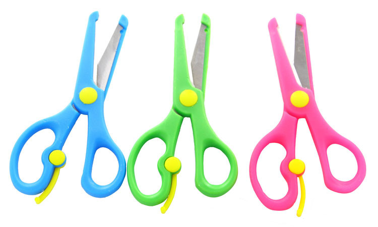 儿童弹力剪刀 剪美工纸工具 不锈钢儿童手工diy剪刀