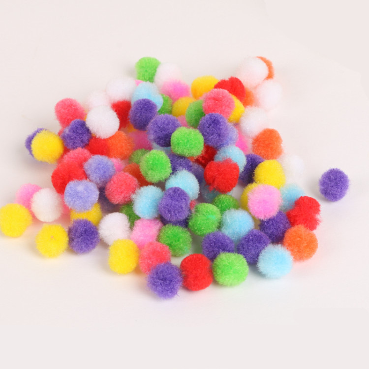 Factory Wholesale Mixed Color Pompon Fur Ball Children's DIY Toys Hairy Ball Clothing Accessories