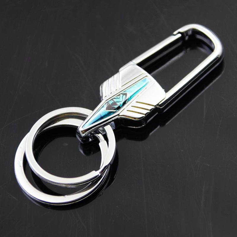 强人464钥匙扣 挂板金属钥匙扣 2元店夜市地摊钥匙挂件男女挂件扣