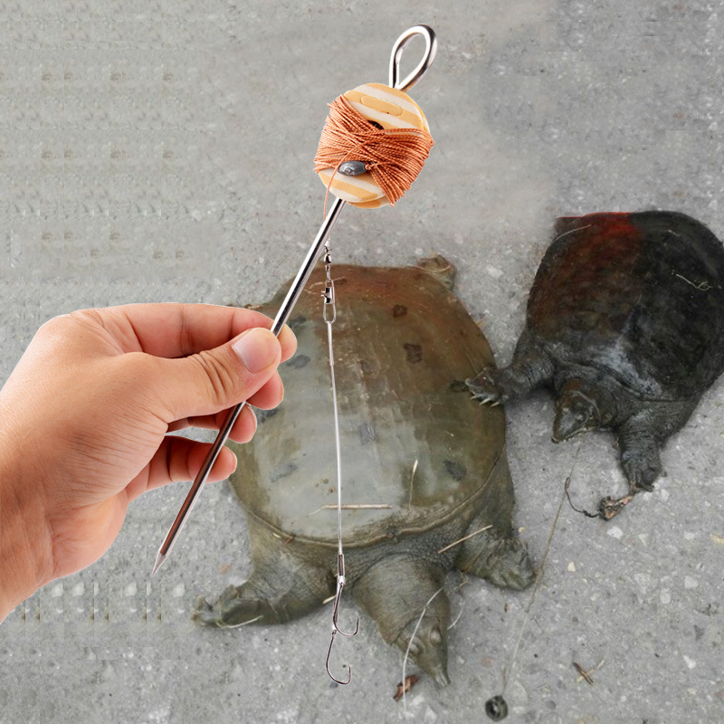 甲鱼钩套装排钩王八钩专用歪嘴甲鱼勾地插吊钓鳖钩新款掉钓甲鱼钩