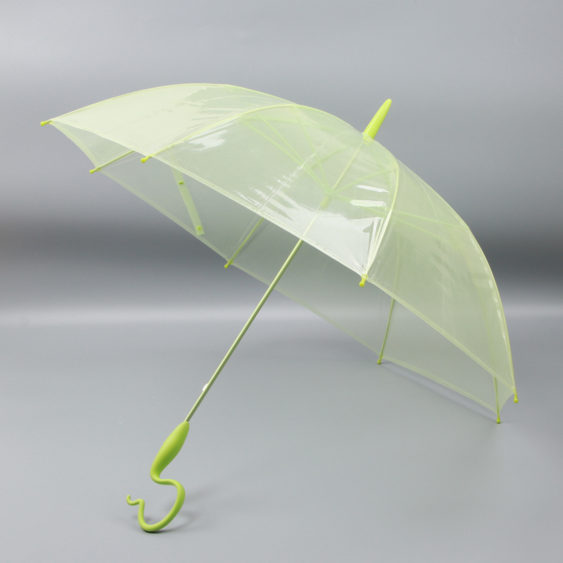 pvc弯头伞透明伞雨伞创意poe伞广告伞礼品伞厂家直供多色