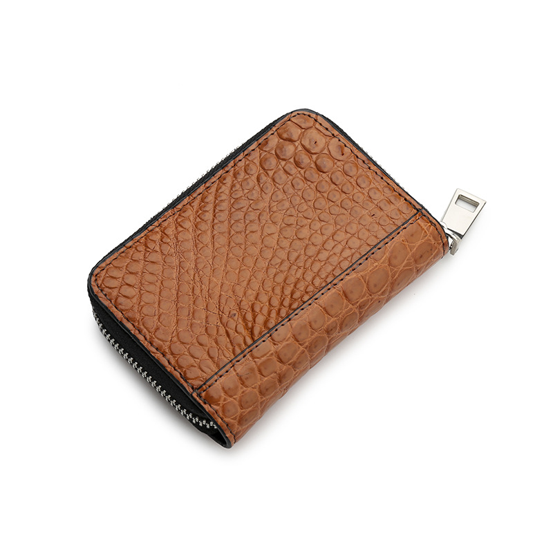 鳄鱼皮卡包短款钱包男士多功能大容量卡包商务名片包