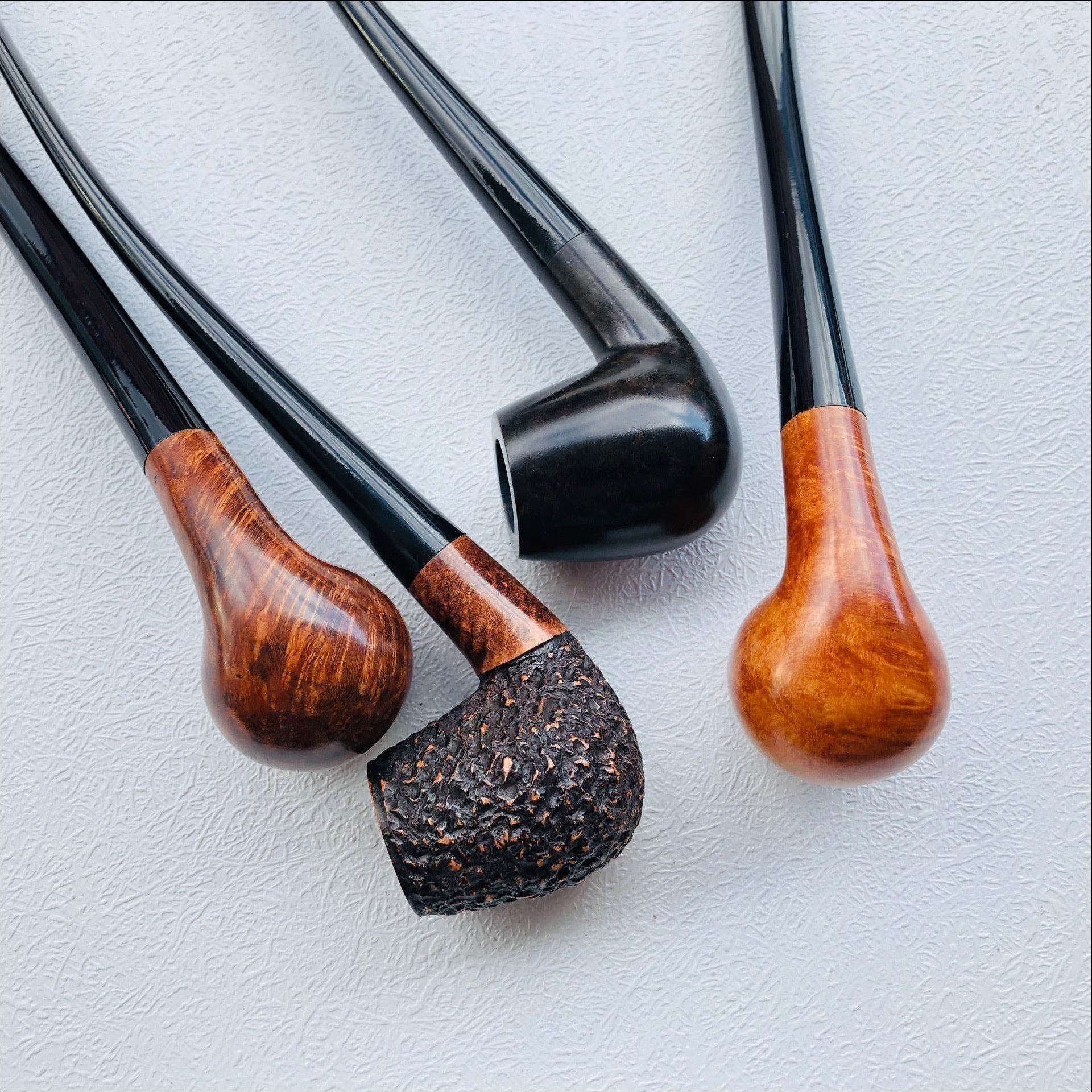 现货烟斗 石楠木烟斗 三森实木烟丝斗 9614个性超长阅读长杆烟斗