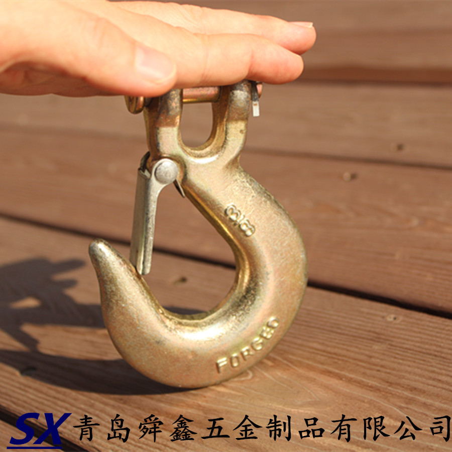 厂家直供g70 羊角滑钩 合金钢模锻货钩 质优价廉 331带舌片货钩