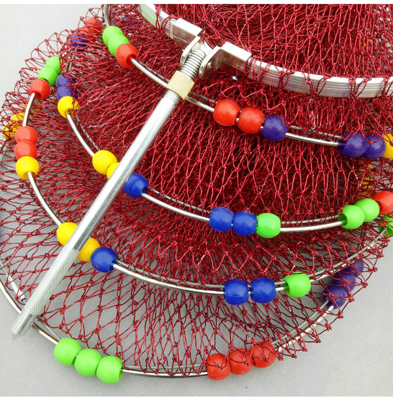 大力马手工鱼护定制编织黑坑不锈钢双环防挂速干鱼库渔护钓鱼渔具