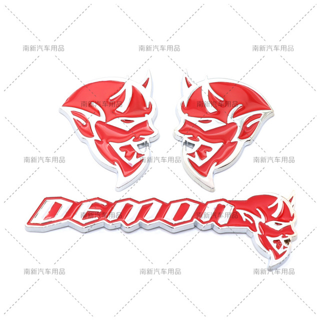 恶魔车贴三件套 道奇挑战者 demon改装地狱猫 侧标车标贴