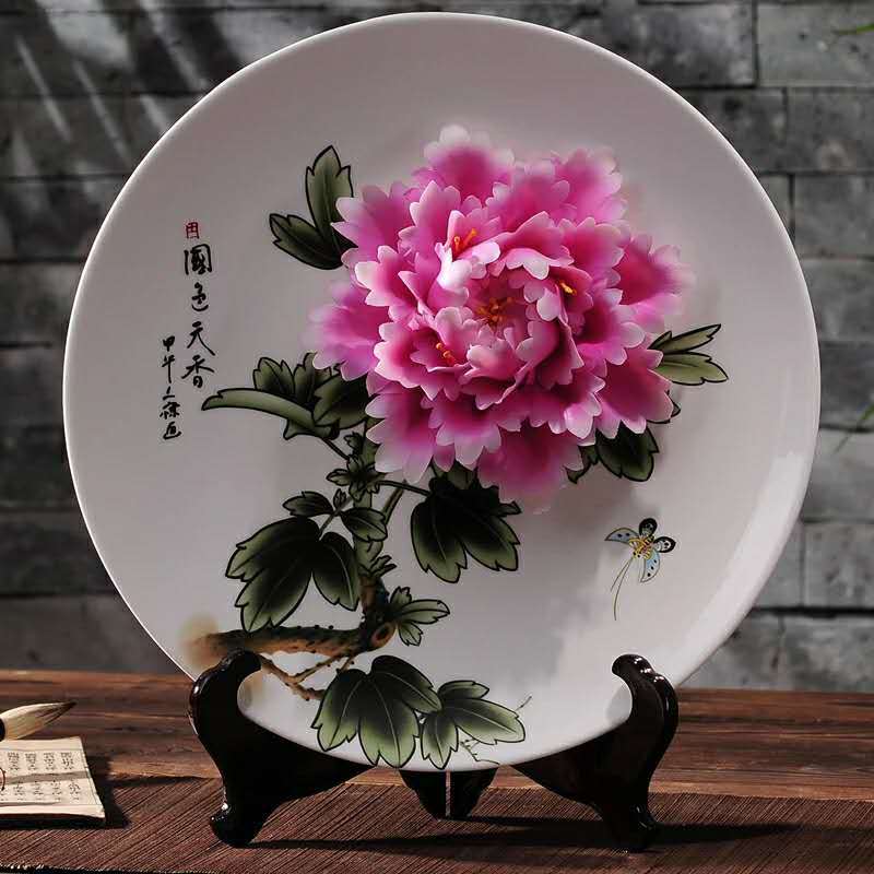 供应书画大师作品陶瓷艺术纪念盘  影像盘  刻瓷盘