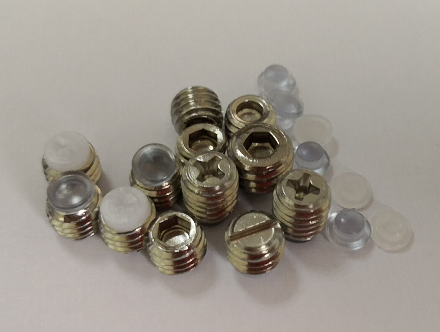 带胶柱头机米螺丝m10,缓冲螺丝,玻璃顶丝,一字内六角胶头螺丝