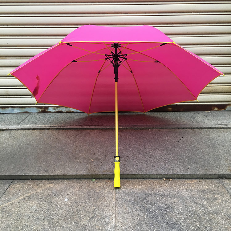 Colored Fiber Golf Umbrella Vinyl 27-Inch Long Handle Umbrella Automatic Straight Umbrella Umbrella Printing Logo Customization Umbrella
