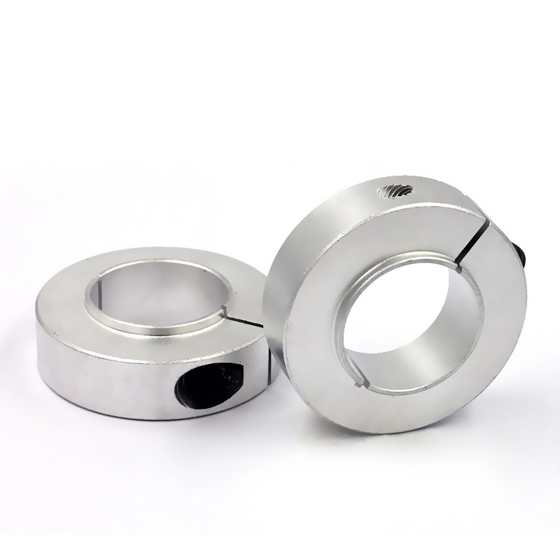 止动螺丝型限位环固定轴 轴用档圈定位器 scrh铝合金含螺丝固定环