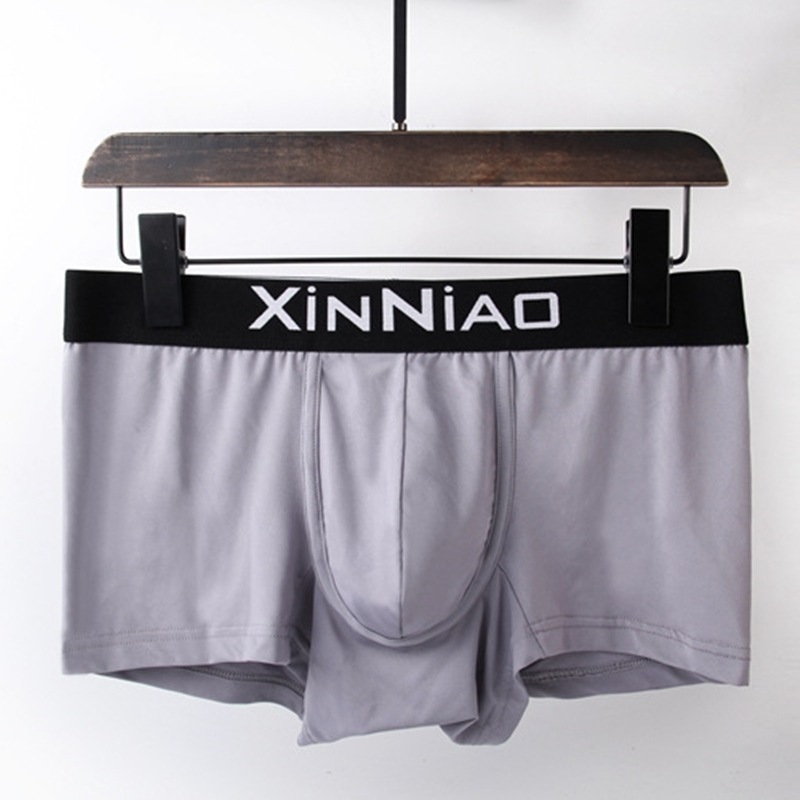 男士内裤中腰u凸青年四角裤头男透气短裤弹力平角裤韩版一件代发