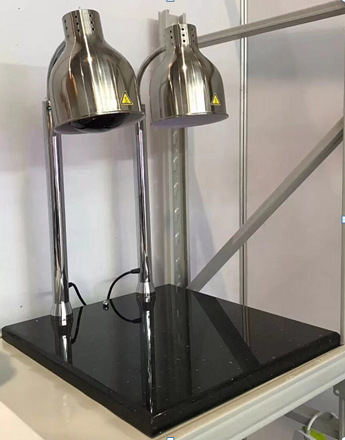 双头食物大理石双头保温灯1.5米口径食物切割保温台酒店自助餐灯