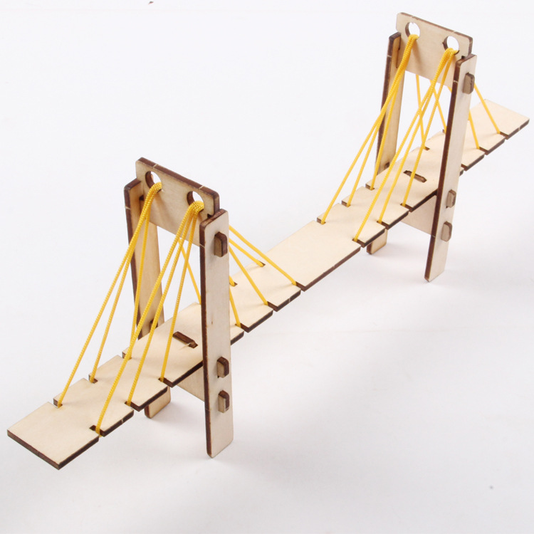 科技小制作小发明diy斜拉桥科普小实验中小学生手工创意厂家批发
