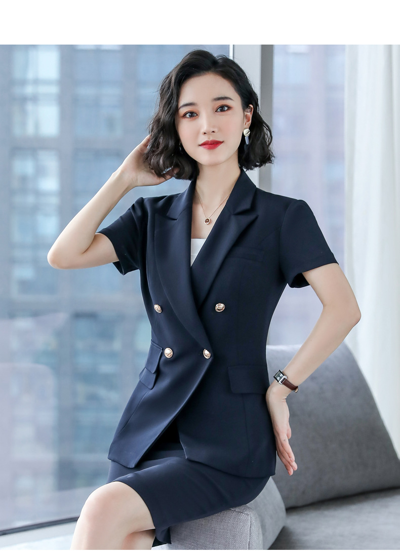 职业装女装套装韩版夏装时尚修身女工作服工装两件套套裙套裤ol