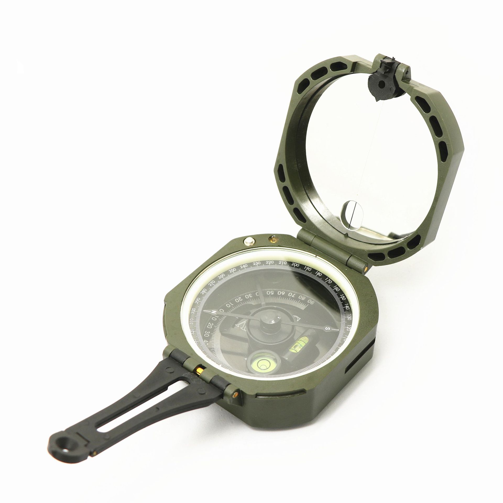 新品上架高精度美式军绿m2多功能指南针地质罗盘防水防震现货供应