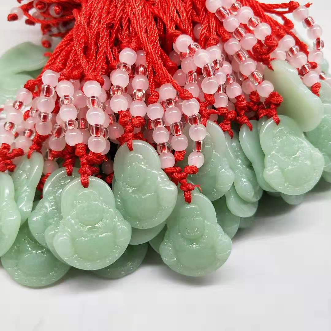 仿玉平安扣地摊货源寺庙会展男女项链平安扣吊坠仿白玉平安扣