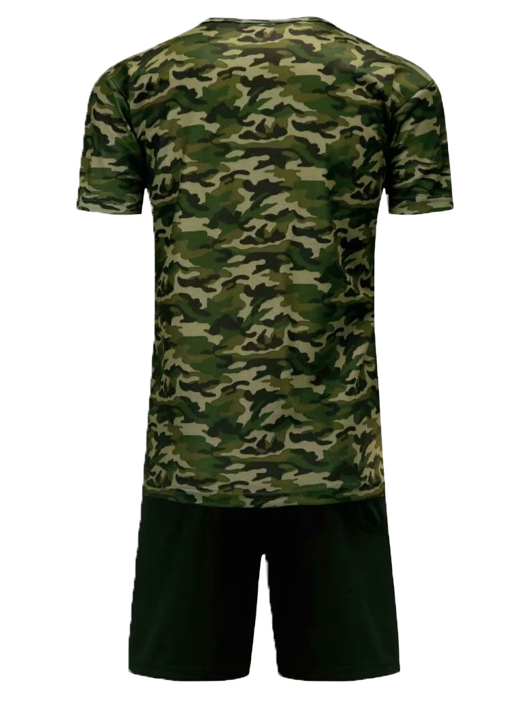木夫定制迷彩t恤速干圆领夏季短袖训练服装男女军绿色户外运动t恤