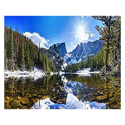 钻石画diy风景小溪 外贸新款客厅家居装饰厂家定做直销魔方钻满钻