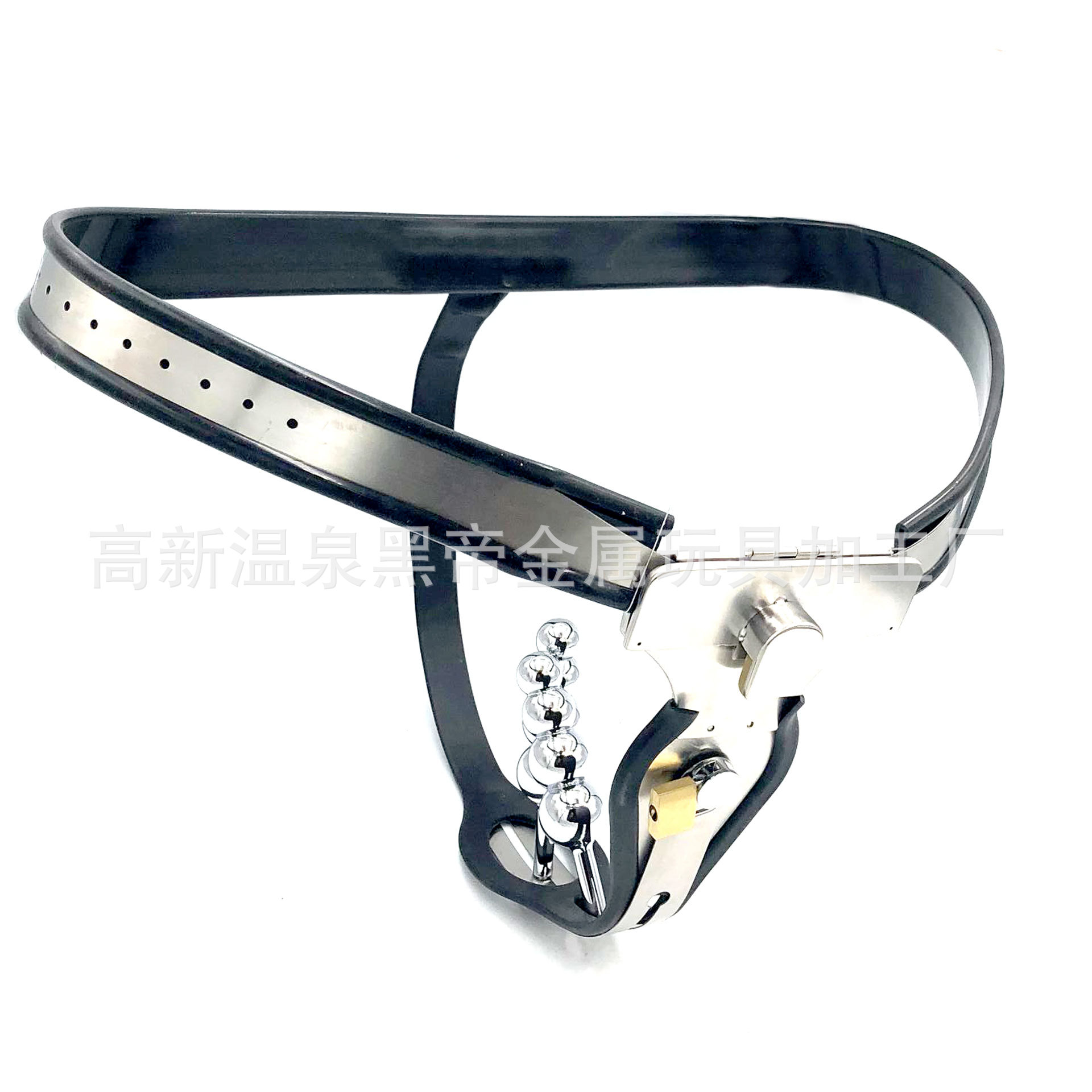 黑帝情趣刑具cb出轨禁欲卡拉拉不锈钢女用贞操带锁简版emcc