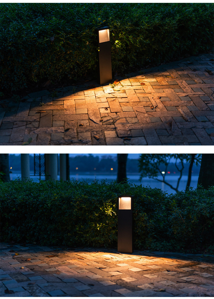 厂家直销方形草坪灯10w现代户外防水花园庭院草地灯铝材cob草坪