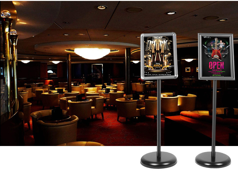 不锈钢立牌指示牌a3a4立式升降广告牌酒店导向牌水牌展示架海报架