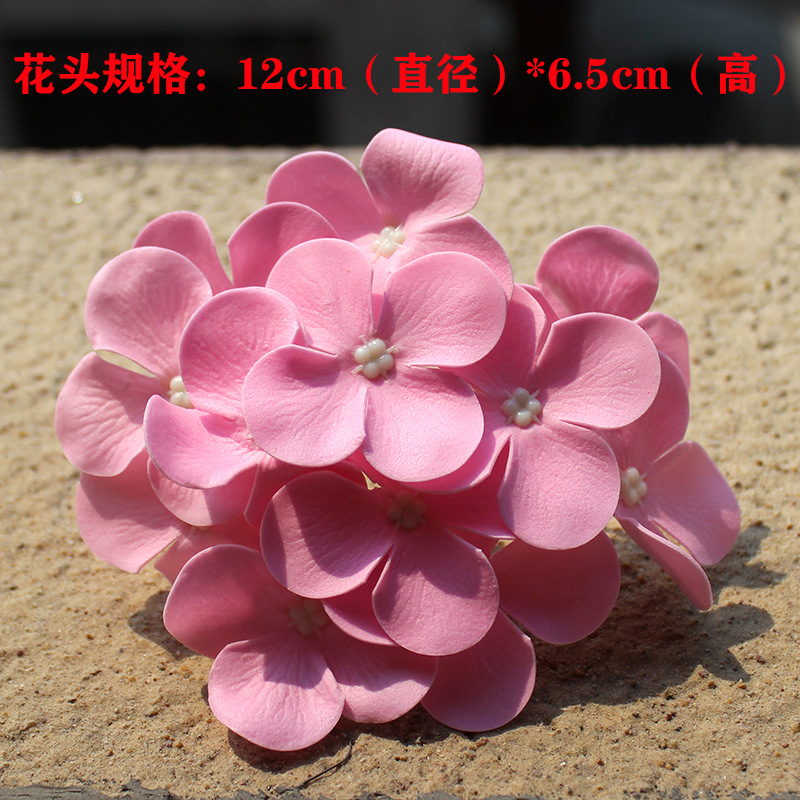 12 Fork Hydrangea Artificial Flowers Soap Flower Head Wholesale Simulation Hydrangea Hand Gift Christmas Gift Box Flower Delivery Big Leaf Hydrangea