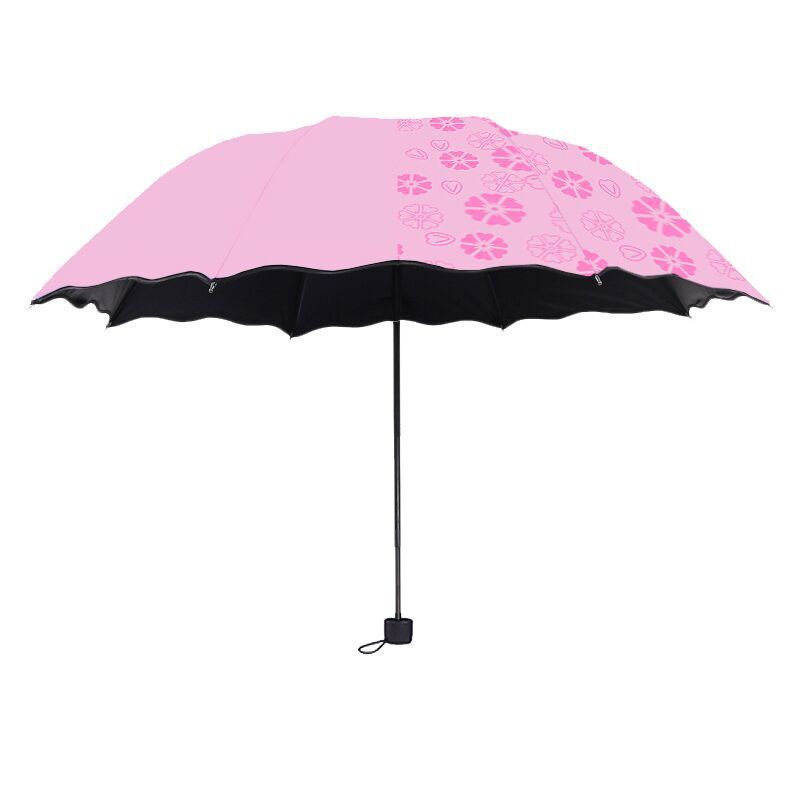 Water Blooming Sun Umbrella Uv-Proof Sun Umbrella Manual Folding Vinyl Sun Protective Sun Umbrella Customized Logo Umbrella