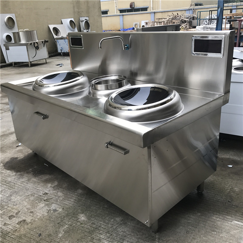三相电灶台不锈钢大锅灶学校用大型电子灶台食堂12电炒锅