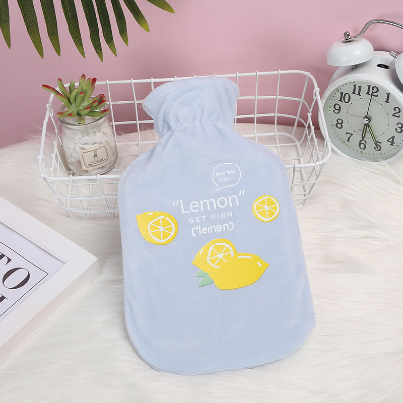 Popular Modern Simple Style Hot Water Bag Cartoon Illustration Pattern Explosion-Proof Hand Warmer Removable Plush Kit