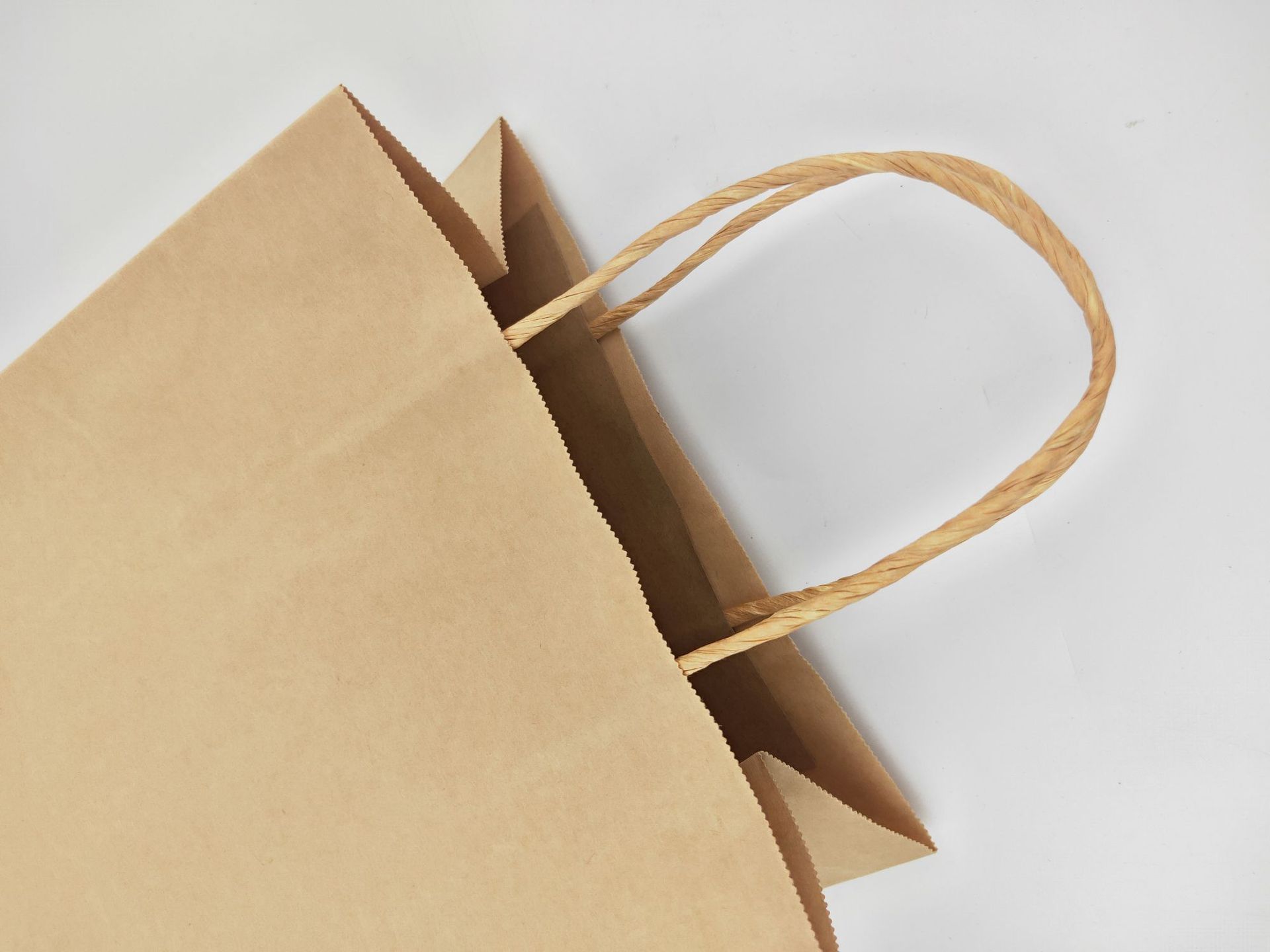 现货空白牛皮纸手提袋外卖手提包装纸袋礼品袋咖啡奶茶饮料打包袋