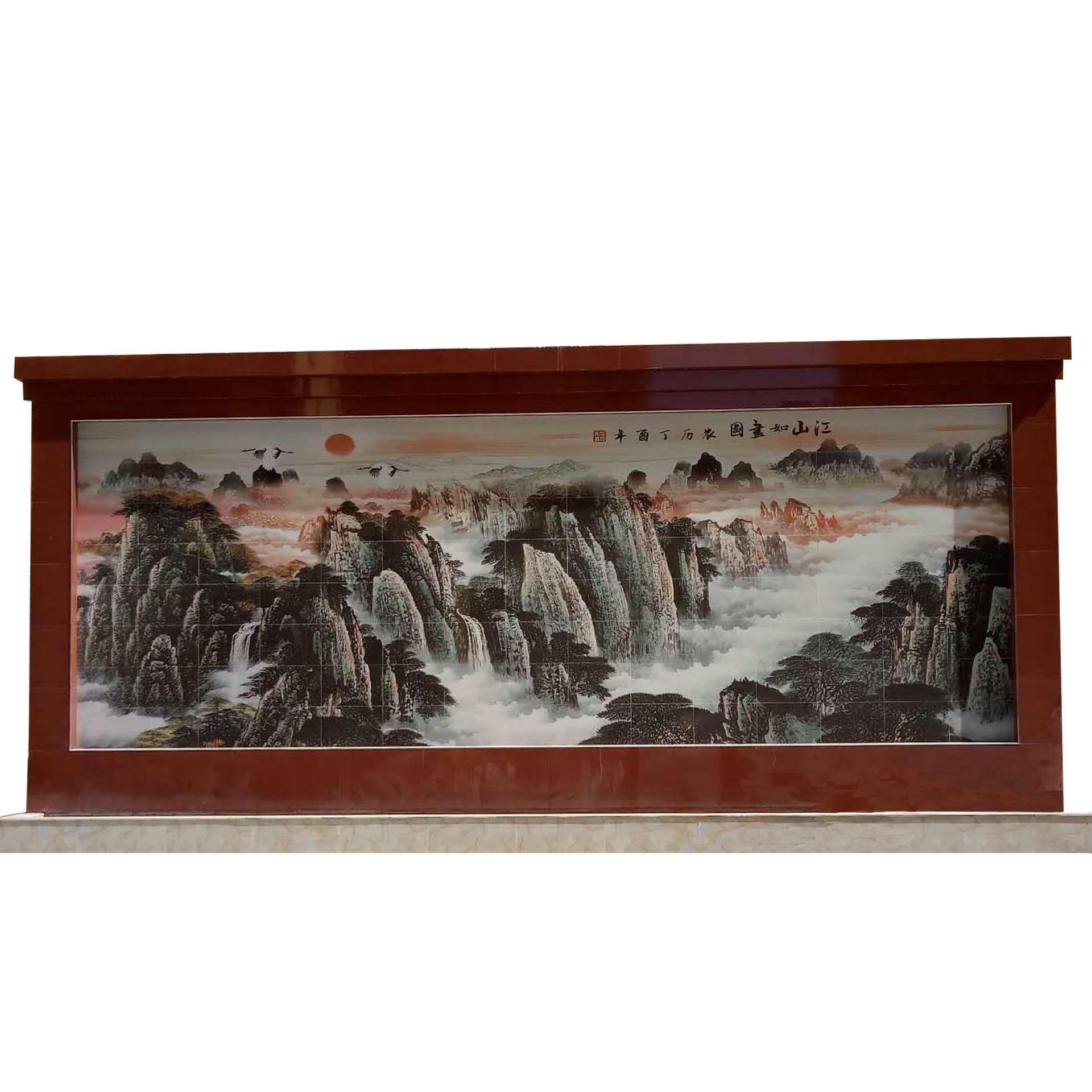 户外陶瓷壁画定制文化墙瓷砖画景德镇厂家高温烧制墙画接定制尺寸