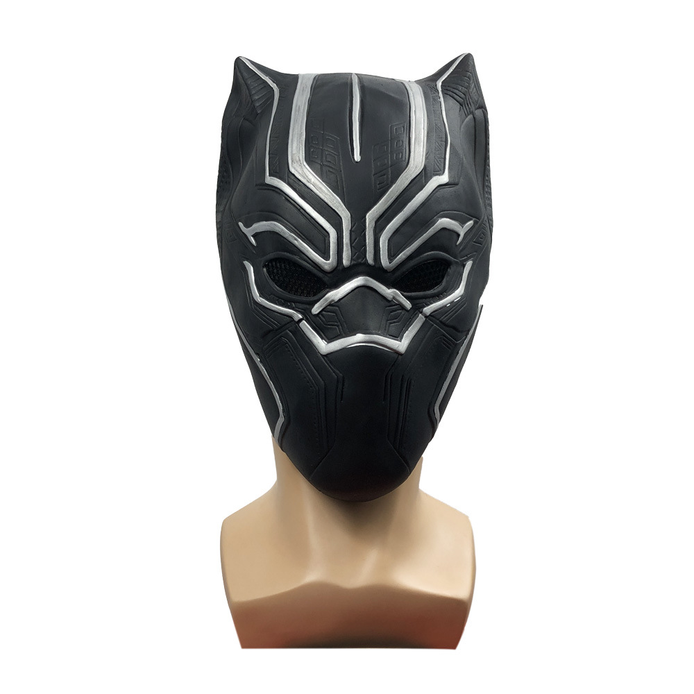 漫威英雄黑豹面具头套 美国队长内战电影头饰 万圣节派对表演道具