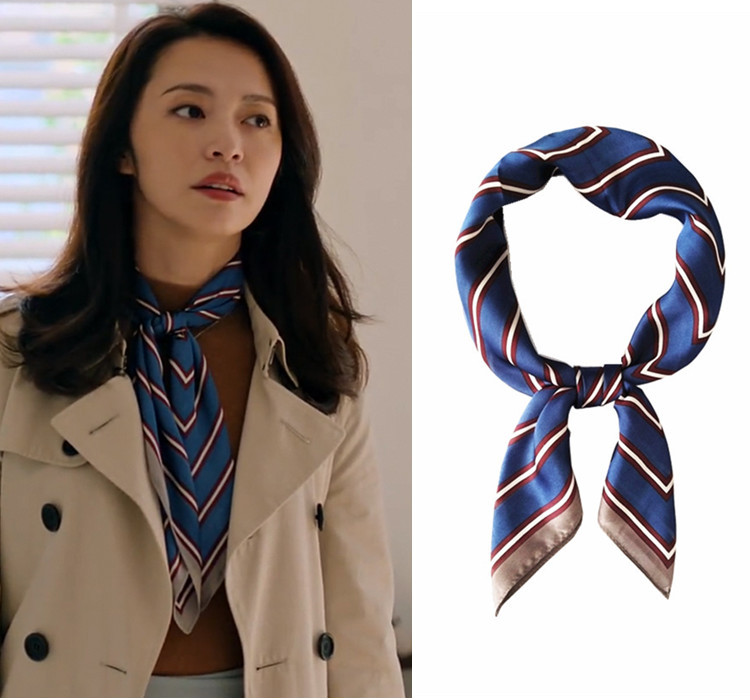 都挺好苏明玉同款丝巾姚晨百搭小方巾韩国领带长巾仿真丝气质丝巾