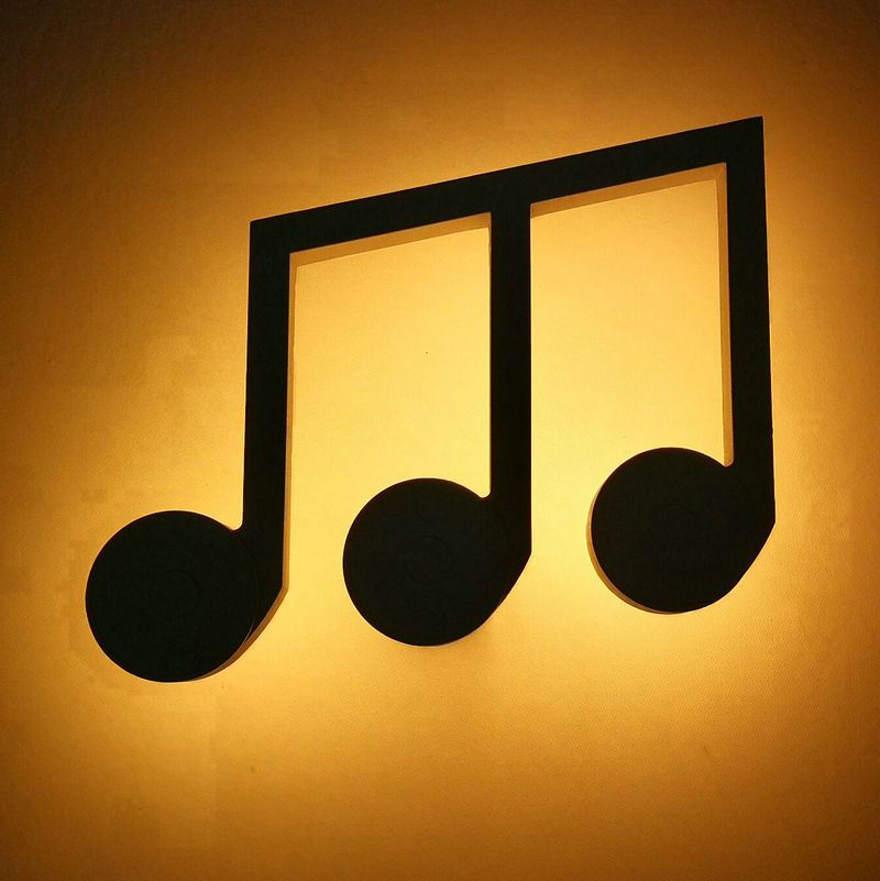 户外庭院壁灯壁灯 欧式壁灯led音符灯 背景墙壁装饰壁灯