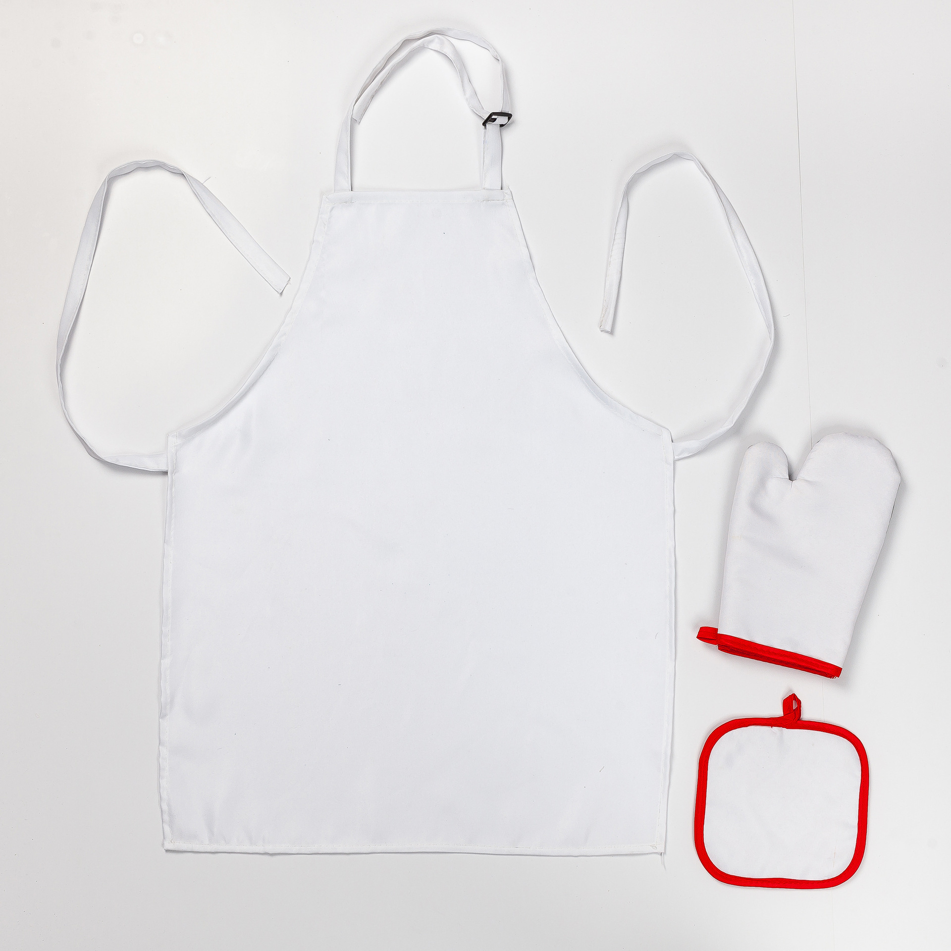 Solid Color Polyester Apron Microwave Gloves Potholder Cotton Cotton and Linen Polyester Printing More than More Sizes Specifications Suit