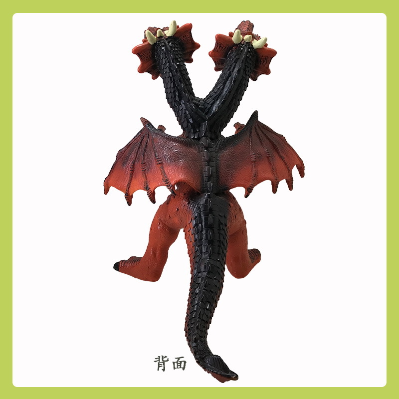 仿真双头飞龙软胶特大模型85公分带叫声儿童玩具西方魔龙怪兽恐龙