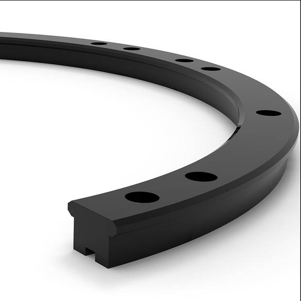 齿条导轨定制 圆形带齿圈环形齿轮导轨高精密v型齿条弧形导轨轨道