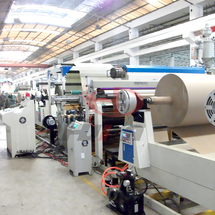 供应纸张淋膜复合机 牛皮纸白卡纸口杯纸淋膜复合机组