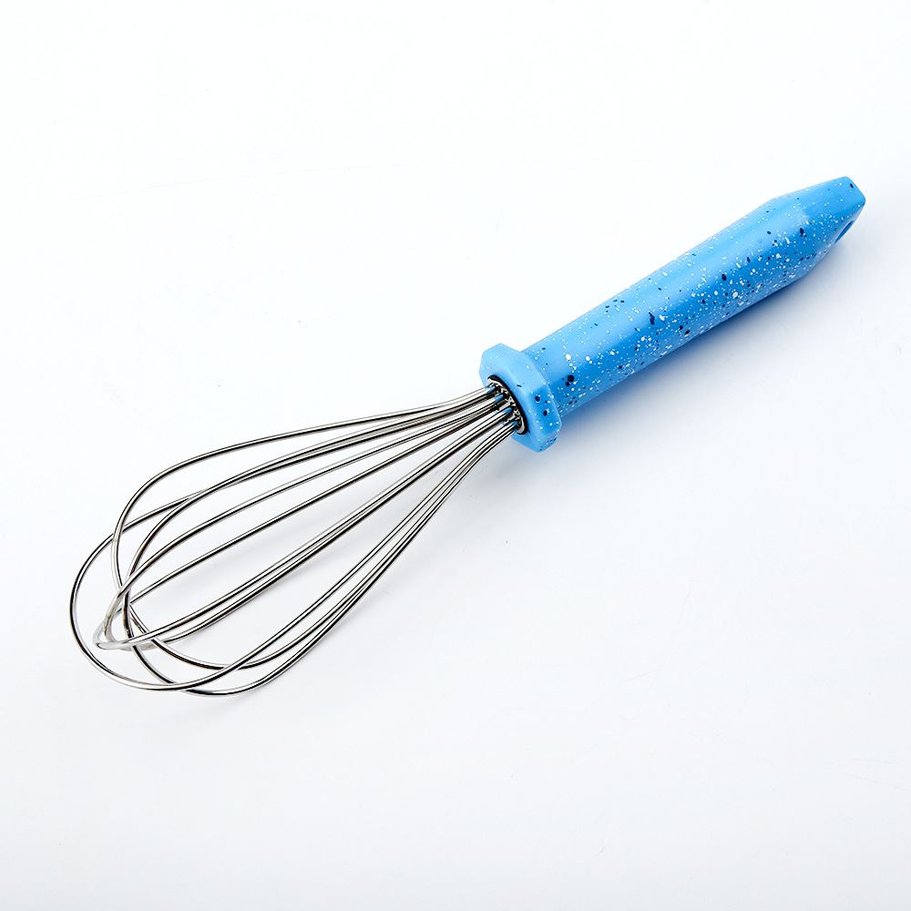 手动打蛋器硅胶搅蛋器 不锈钢打蛋器烘焙工具 塑料手动旋转打蛋器