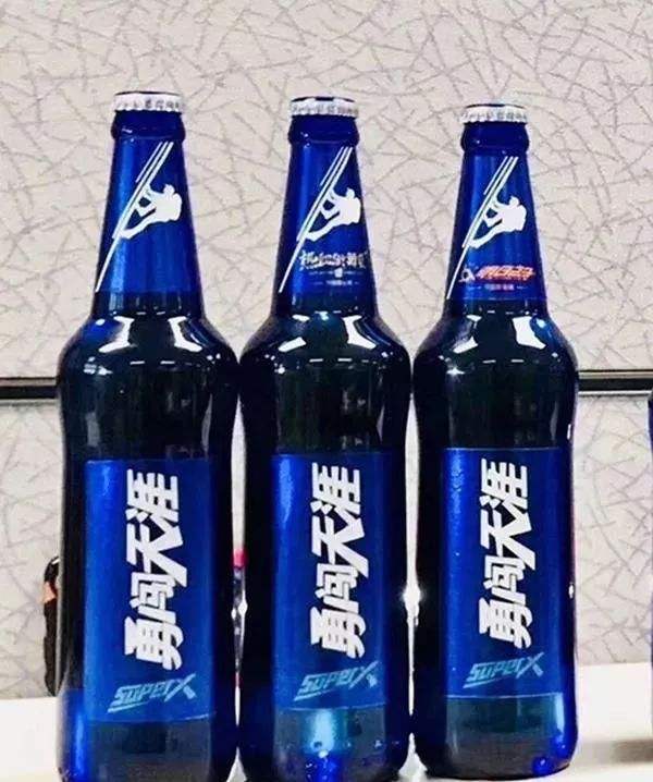 雪花啤酒superx勇闯天涯明日之子蓝色玻璃瓶装实惠装