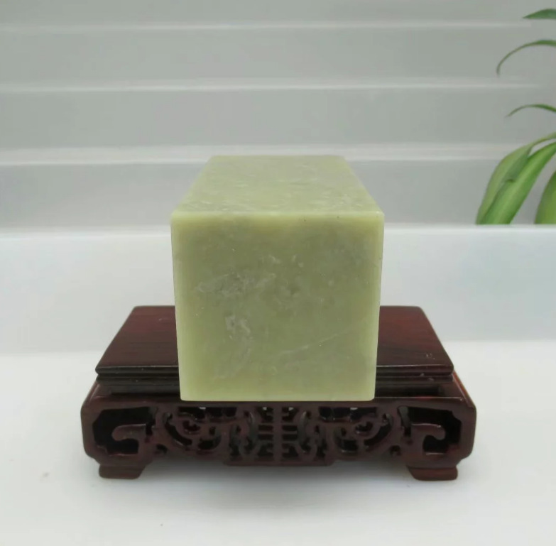 青田石封门灯光冻石5*5*9.8cm印章石素章金石篆刻书画礼品章