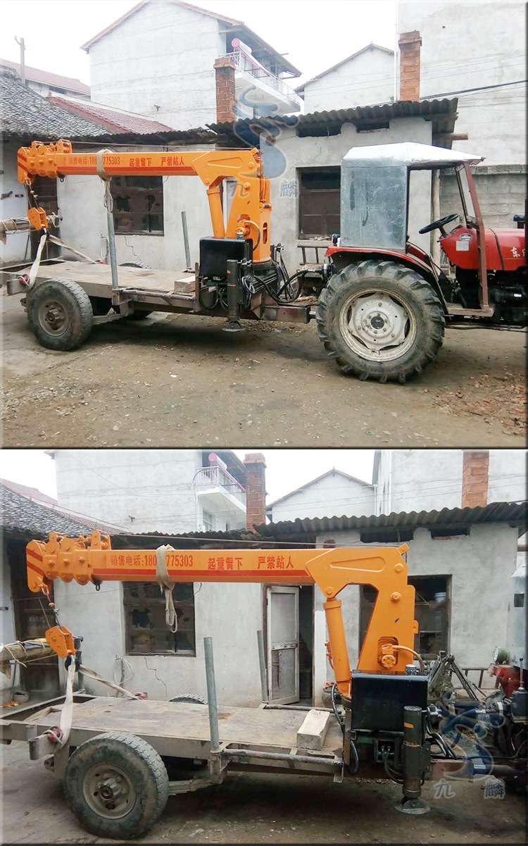 农用拖拉机改装平板吊 拖拉机平板吊车 小型拖拉机随车吊