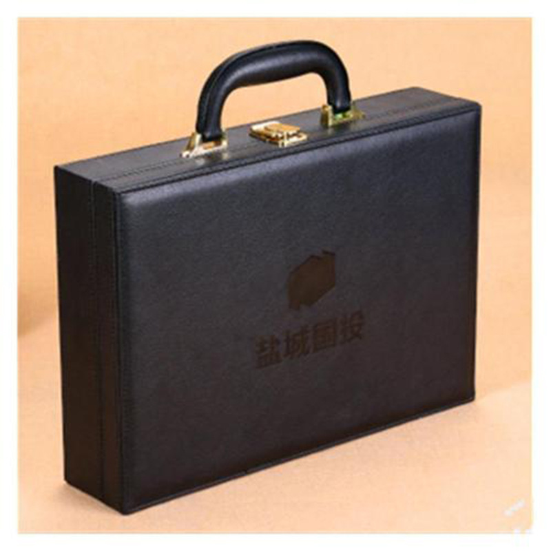 厂家定制高档皮质交房盒 pu皮房产交付钥匙箱 手提式交房箱定做