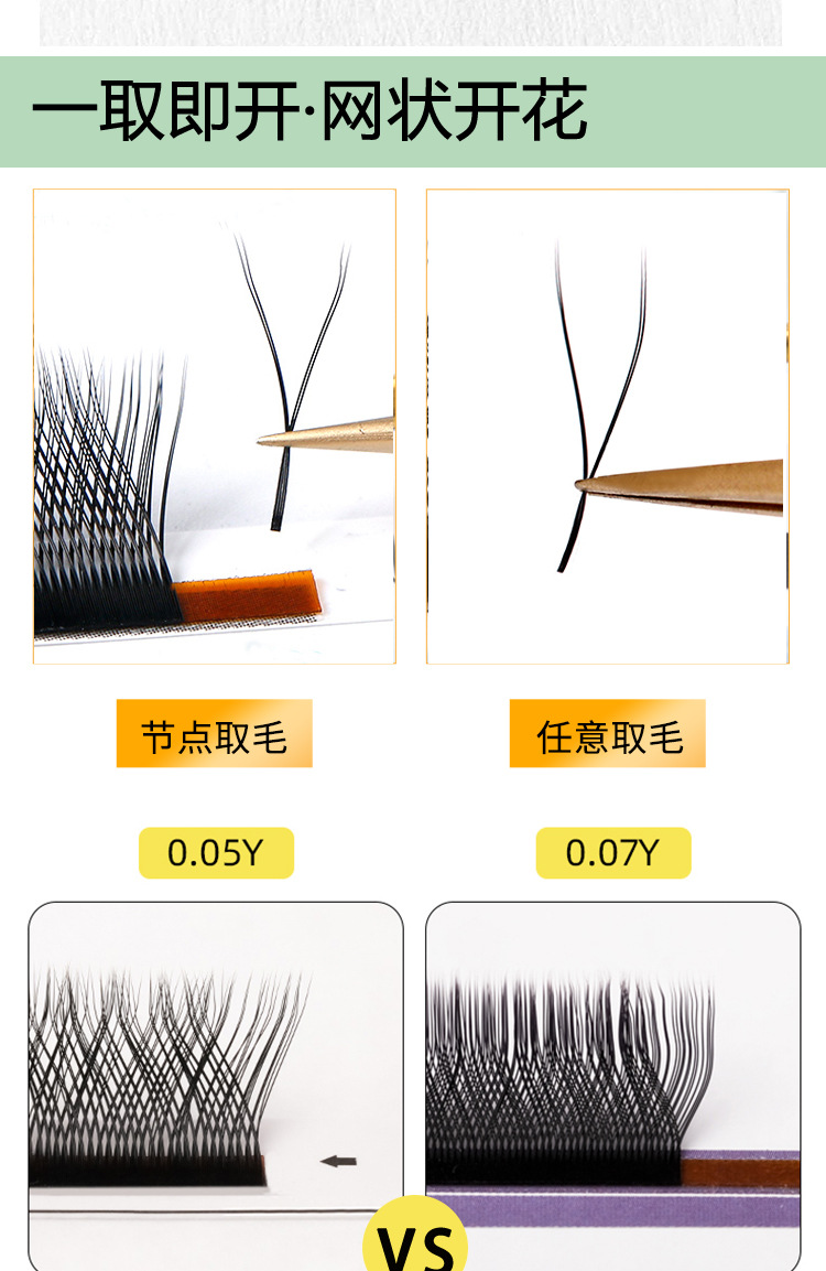 yy嫁接睫毛嫁接假睫毛y型爱情网编织嫁接睫毛yy种植睫毛加工定制