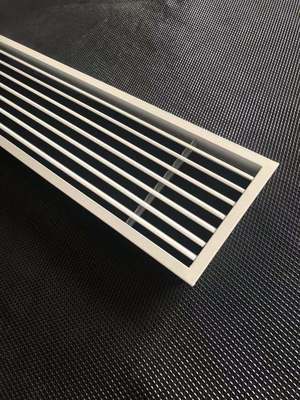 铝合金固定百叶出风口斜叶30°长条形风 1公分边 无边框条形厂家