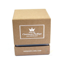 square luxury logo kraft rigid candle jar cardboard gift box