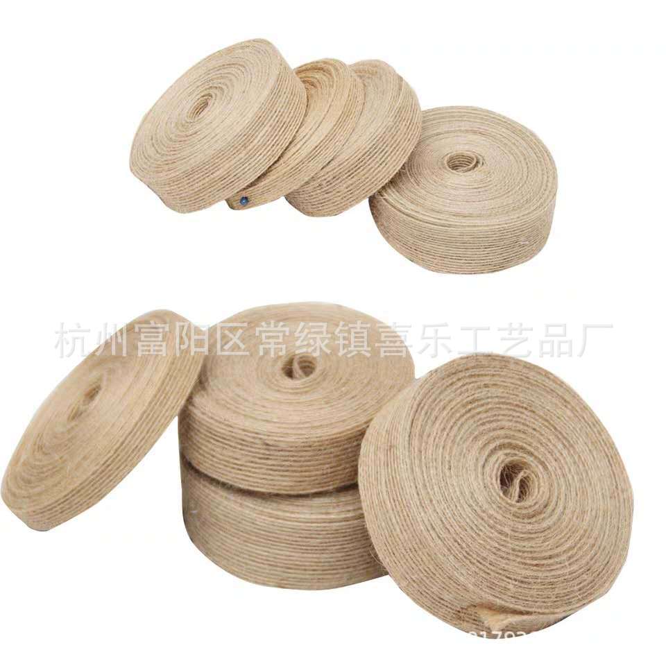 Manufacturers Supply 1-5cm Wide Primary Color Fishing Line Hemp Braid DIY Handmade Finish Crafts Weaving Hemp Ribbon Wholesale