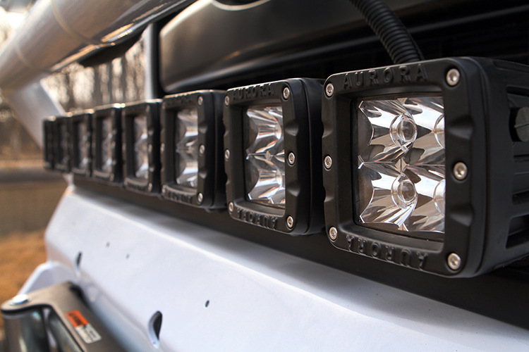 北极之光汽车led射灯雾灯 车顶越野改装a柱强光射灯工作灯 前杠灯