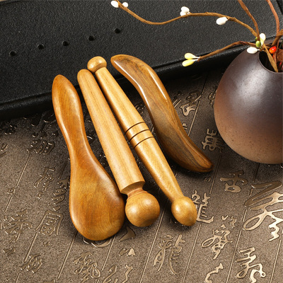 香木刮痧棒穴位点按棒板女面部木质美容刮痧经络拨筋身通用脸部