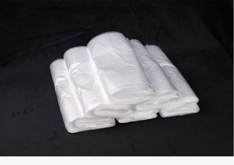 酒店宾馆用透明垃圾袋 白色平口加厚新料一次性45*50中号垃圾袋